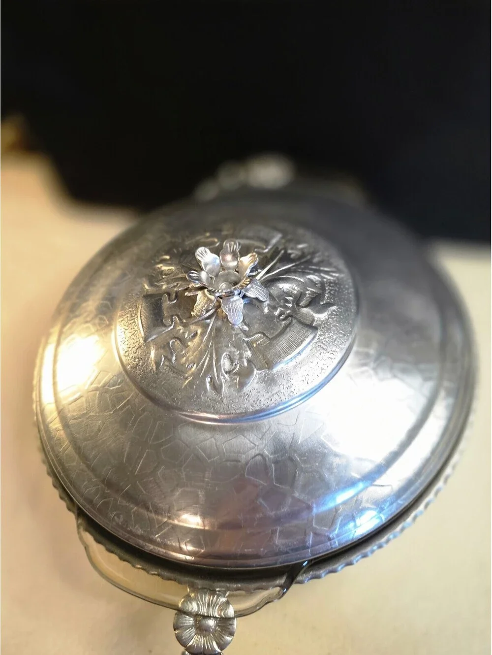 Vintage Forman 4 Ware Aluminum Covered Casserole Glass Insert Sailing Ships